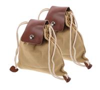 POPETPOP 2 Pièces de cueillette de Fruits de Nourriture Ceinture médiéval Pochette de vidange pour Ceinture de Recherche de Champignons butinage de Champignons Toile Kaki