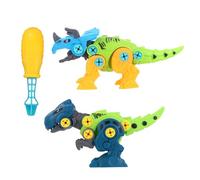 POPETPOP 2 pièces Dinosaure Démontable DIY avec Vis pour Garçon Fille Éducatif Apprentissage Mains et Connaissances Cadeau Fête Dinosaures Ans