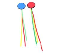 POPETPOP 2 Pièces Disques Volants Mousse pour Garçon Fille Jeu Extérieur Portable et Léger avec Rubans Colorés Disque de Lancer Doux pour Activités Familiales et Coordination Sensorielle