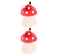 POPETPOP 2 Pièces Distributeur Automatique de Cure-Dents Rouge en Plastique Forme Champignon, Petit Étui Mignon Opération Main Maison Restaurant