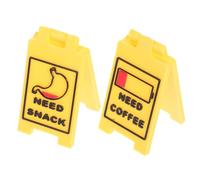 POPETPOP 2 pièces Double Sided Mini Office Desk Sign Plaque Portable Warning Indicator For Workspace Easy Setup Desk Accessories For Employees And Boss Tabletop Busy Sign