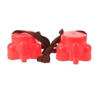 POPETPOP 2 Pièces Échasses de Marche, Bloc D’équilibre Éléphant Rouge | Plastique, Base Courbe Antidérapante, Bande Élastique Réglable, pour Jeux D’obstacles et Motricité