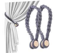 POPETPOP 2 Pièces Embrases pour Rideaux de Gris Moderne Attaches de Rideaux Magnétiques pour Décoration de Fenêtres pour Salon Chambre Bureau et Plus