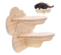 POPETPOP 2 pièces Étagères Murales pour Chat Escalade Murales pour Mobilier Mural Gain de Place pour Grimper et Reposer