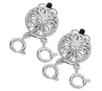 POPETPOP 2 pièces Fermoirs Métalliques pour Bijoux Fermoir Coulissant Multi Couches pour Colliers et Bracelets Accessoires DIY Inoxydable Facile à Installer et Sécurisé