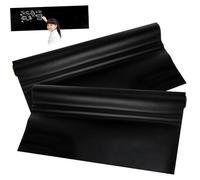 POPETPOP 2 pièces Film Tableau Ardoise Autocollant Amovible Sticker Noir Effaçable pour Cuisine École Bureau et Maison Facile à Découper Appliquer Surfaces Lisses