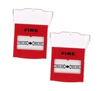 POPETPOP 2 Pièces Fire Call Button Manual Reset Emergency Alarm Switch for Fire Warning Station for Home Office