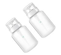 POPETPOP 2 pièces Flacon Pompe pour Dissolvant à Ongles Bouteille Distributeur Verrouillable Lot de Flacons Pressions sans Inscription pour Lavage des Ongles
