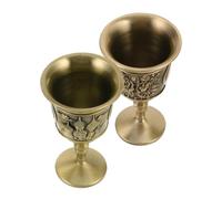 POPETPOP 2 pièces Gobelets à Vin Vintage de Design Européen Élégant Lot de Tasses Hautes pour Spiritueux Roses et Château pour Cérémonies et