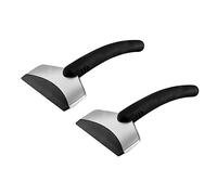 POPETPOP 2 pièces Grattoir Voiture avec Manche Ergonomique Pelle à Glace Durable Inoxydable Outil Dégivrage Voiture Facile à Utiliser pour Pare Brise Raclette Neige Auto sans Rayure