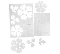 POPETPOP 2 Pièces Heat Shrinkable Sheets Semi Transparent Peony Design for DIY Hairpin and Earring Accessories Pre Cut Floral Shrinky Plastic for Artistic Craft Projects
