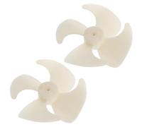 POPETPOP 2 Pièces Hélice Ventilateur Frigo de Rechange 4 Pales 3mm Beige | Pièce pour Condenseur et Congélateur, Installation Facile, Faible Bruit, Plastique 10x10x1,5cm