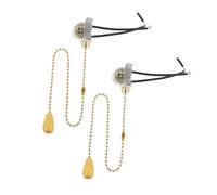 POPETPOP 2 pièces Interrupteur Tirette pour Lampe et Ventilateur de Plafond Fer pour Éclairage Mural et Plafonnier DIY