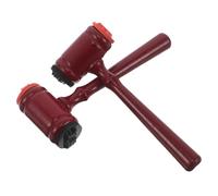 POPETPOP 2 Pièces Judge Gavel Wood Stamp Mini Decorative Rubber Stamps for Creative Journals Classroom Role Play Office DIY Craft and Scrapbooking Lightweight Solid Wood Signature