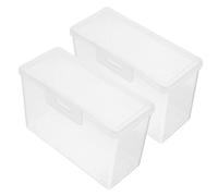 POPETPOP 2 pièces Lot Boîtes Rangement Plastique Couvercle pour Fromage et Beurre Mini Boîte Conservation Fraîcheur Réfrigérateur Petite Stockage Alimentaire Pratique