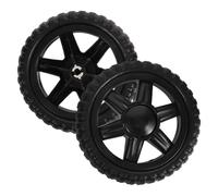 POPETPOP 2 pièces Lot de Roues de Rechange Plastique pour Chariot Courses Trolley Stable et Remplacement pour Caddie Poussette et Chariot à Main