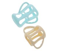 POPETPOP 2 pièces Lot Manchons Biberon Anti-chute Doux Protection Antidérapante et Amortissante pour Biberons Jaune Bleu Accessoire Créatif pour Allaitement Garçon Fille