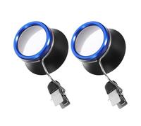 POPETPOP 2 Pièces Loupe à Clipser pour Montre et Bijoux en Alliage D'aluminium, Légère Observation en Couleur Réelle, pour Inspection Électronique et Réparation de Montres
