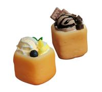 POPETPOP 2 Pièces Miniature Dollhouse Dessert Toys Mini Ice and Toast Models for Kitchen Playset Safe Portable Design for Creative Pretend Party Play