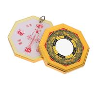 POPETPOP 2 Pièces Miroir Bagua Feng Shui Traditionnel de Décoration Chinoise pour Protection et Positive Entreprise et Maison