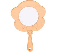 POPETPOP 2 pièces Miroir Bois à Peindre DIY pour Garçon Fille Miroir à Main Bois Non Créatif pour Activités Manuelles Décoration Personnalisée et Apprentissage Coordination Fine