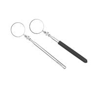 POPETPOP 2 pièces Miroir de Maquillage Portable avec Miroir Extensible Pliant pour Inspection des Cils Compact et pour Ajustement et Extension des Faux Cils