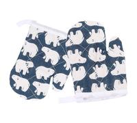 POPETPOP 2 Pièces Mitaines de Four pour Garçon Fille Protections de Cuisine Anti-brûlure Toile Épaisse Résistantes Chaleur Légères et Confortables Lot pour Garçons et Filles