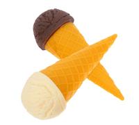 POPETPOP 2 Pièces Modèle de Glace simulée Affichage de crème glacée Accessoire de Cornet de Glace Gonflable Barres Coniques Fausse Glace Accessoire de crème glacée Glace Artificielle PVC
