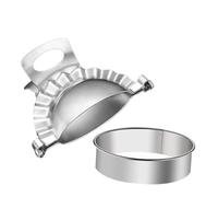 POPETPOP 2 pièces Moule à Boulettes Acier Inoxydable Outil de Découpe et Pliage pour Pâte à Ravioli Empanada et Dumplings Sécurité Alimentaire Pratique et Confortable pour Cuisine Maison