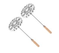 POPETPOP 2 Pièces Moule à Friture Aluminium pour Bunuelos et Snacks avec Poignée Cuisson Uniforme pour Gâteaux Huileux et Beignets Maison