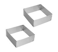 POPETPOP 2 pièces Moule à Gâteau Inox Cadre Réglable Extensible pour Pâtisserie Découpe Mousse Uniforme Surface Antiadhésive Facile à Démouler et Hygiénique