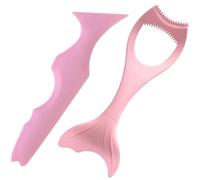 POPETPOP 2 pièces Outil Aide Au Maquillage Yeux Silicone Pochoir Eyeliner Réutilisable avec Règle Intégrée Guide Pratique pour Tracer Ombre Paupière et Crayon Yeux Adapté Débutants et