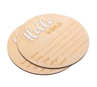 POPETPOP 2 pièces Panneaux Naissance Bois pour Annonce Prénom Décoration Photo Hôpital Signe Naissance et Facile à Utiliser