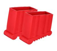POPETPOP 2 Pièces Patins Rouge Antidérapants en Caoutchouc Réduit le Bruit et Protège le Sol pour Pieds D'échelle Extensible pour et Maisons