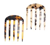 POPETPOP 2 pièces Peigne à Cheveux U Antidérapant Acide Acétique Lot de Épingles à Chignon et Filles Foncé Accessoires de Coiffure Élégants pour Toutes Occasions