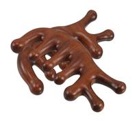 POPETPOP 2 pièces Peigne de Massage Bois Ergonomique Portable Masseur de Chevelu Multi Usage pour Toute la Famille Conception Confortable et Compacte pour Relaxation et Soins Capillaires