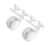 POPETPOP 2 pièces Pierre à Bulles Nano Atomisée pour Aquarium Diffuseur Silencieux à Bulles Stables avec Ventouse Oxygénation pour Eau Douce et Salée