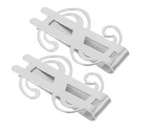 POPETPOP 2 pièces Pince à Billets Acier Inoxydable Clip Porte Facture Pratique et Portable Fixation Sûre pour Liasse de Billets Petit Clip pour Bureau et Usage