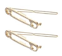 POPETPOP 2 Pièces Pinces à Cheveux à Épingle De Sûreté Lot Strass Accessoires Pour Cheveux De Fille Femme Maintenir Fermement