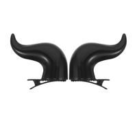POPETPOP 2 Pièces Pinces à Cheveux Cornes de Diable Noires, Célébration | Style Gothic pour Danse, Clip-on Léger en Plastique et Métal, Maintien Sûr, Homme et Femme