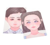 POPETPOP 2 Pièces Planche à Maquillage Réutilisable Modèle Visage pour Entraînement au Maquillage Théâtral et Peinture Faciale avec Modèles Inclus Homme Costume Bleu Entraînement Pratique