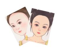 POPETPOP 2 pièces Planche de Pratique Réutilisable pour Peinture Visage Garçon Fille Kit de Modèles Lavables pour Débutants Expression Artistique et Portable