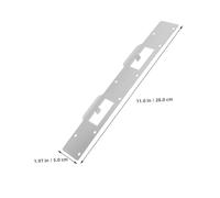 POPETPOP 2 Pièces Plaque de Renfort pour Serrure de Porte Plaque de Gâche Métallique avec Double Trou Protection Renforcée pour Dormant de Porte et Verrou à Pêne Dormant Installation Facile