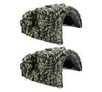 POPETPOP 2 pièces Plateforme de Lézardage pour Tortues Résine Abri Cachette pour Reptiles Rampe Escalade Décorative pour Terrarium Accessoire Bassin Tortue et Aquarium Terrestre