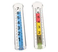 POPETPOP 2 Pièces Pluviomètre Verre Haute Durabilité Tube Borosilicate Mesure Précise Pluie Extérieur Jardin Ferme Irrigation