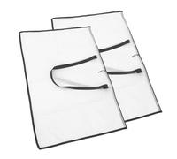 POPETPOP 2 pièces Pochette Transparente pour Dessin Grand Format Sac de Rangement avec Fermeture Éclair Poignée Portable pour Affiches Œuvres Art et Documents Lot