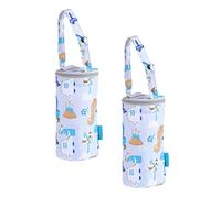 POPETPOP 2 pièces pour Biberon de Transport avec Isolation Thermique Sangle Pratique pour Poussette Conserve la Température Lait Sortie Gris
