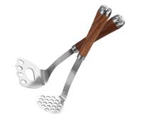 POPETPOP 2 pièces Presse-purée Manuel Inox avec Manche Bois Ustensile Cuisine pour Pommes de Terre Citrouille et Avocat Facile à Nettoyer Presser