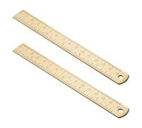 POPETPOP 2 Pièces Règle en Laiton Vintage Multifonction 15 Cm Fonction Marque-page Facile à Transporter pour Étudiants en Bibliothèque et Salle de Classe