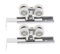 POPETPOP 2 pièces Roulette Porte Coulissante Inoxydable Poulie pour Porte de Placard Galet de Remplacement Compact Kit Quincaillerie Coulissante Espace Réduit Installation Facile et
